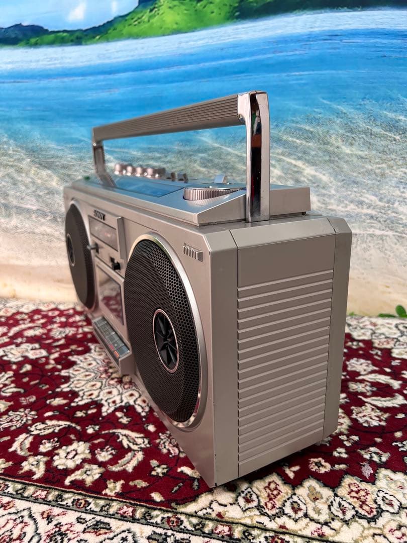 昭和レトロSONY ラジカセ CFS-66中古メンテナンス済み箱付きビンテージ