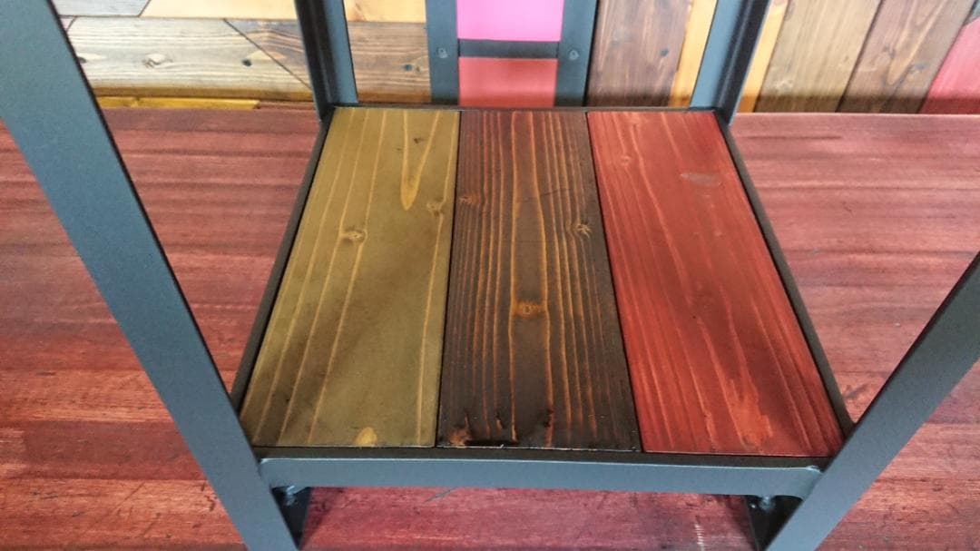 マットブラックでアイアンな3段マルチスタンド♪ 273×273×700mm