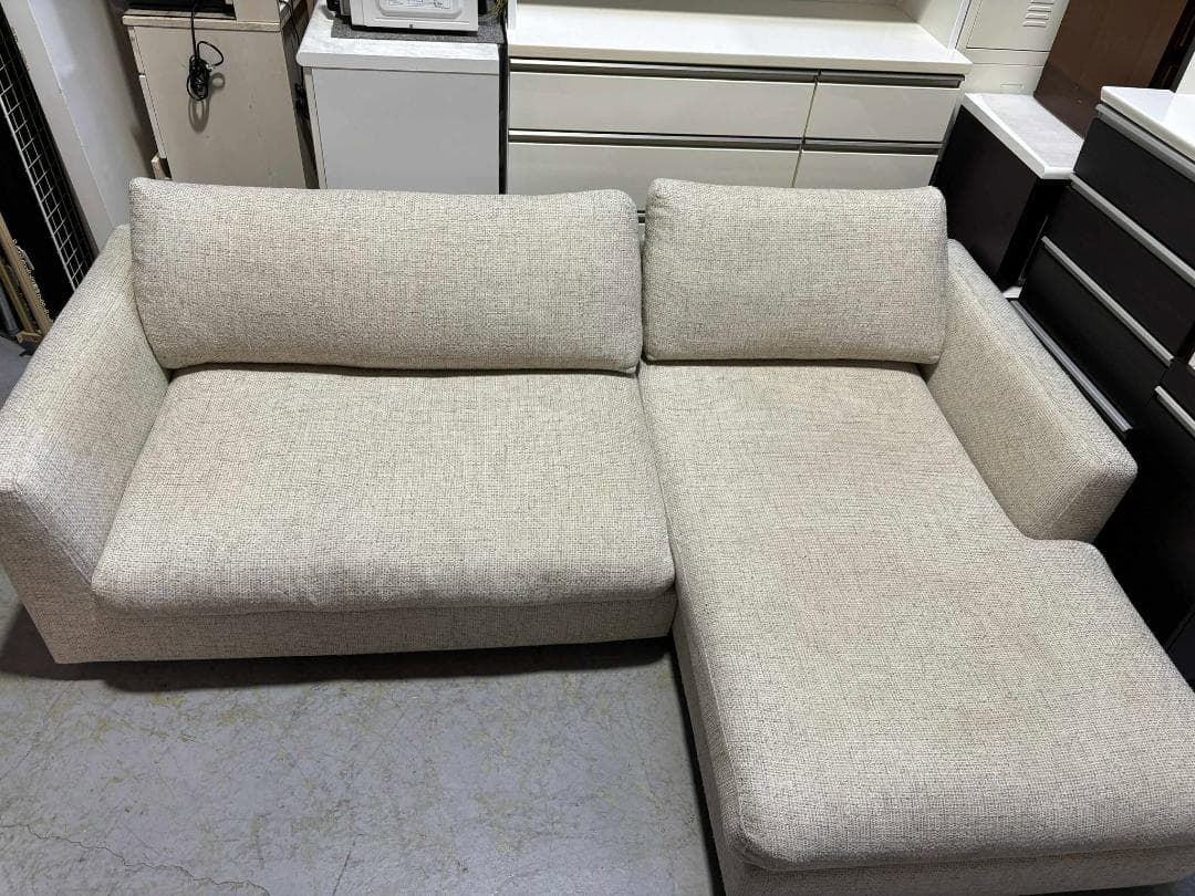RELAX FORM 布製 カバーリングカウチソファ、幅220cm Used