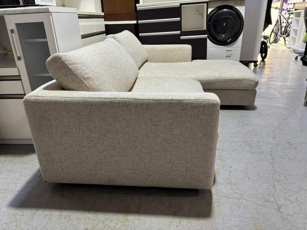RELAX FORM 布製 カバーリングカウチソファ、幅220cm Used