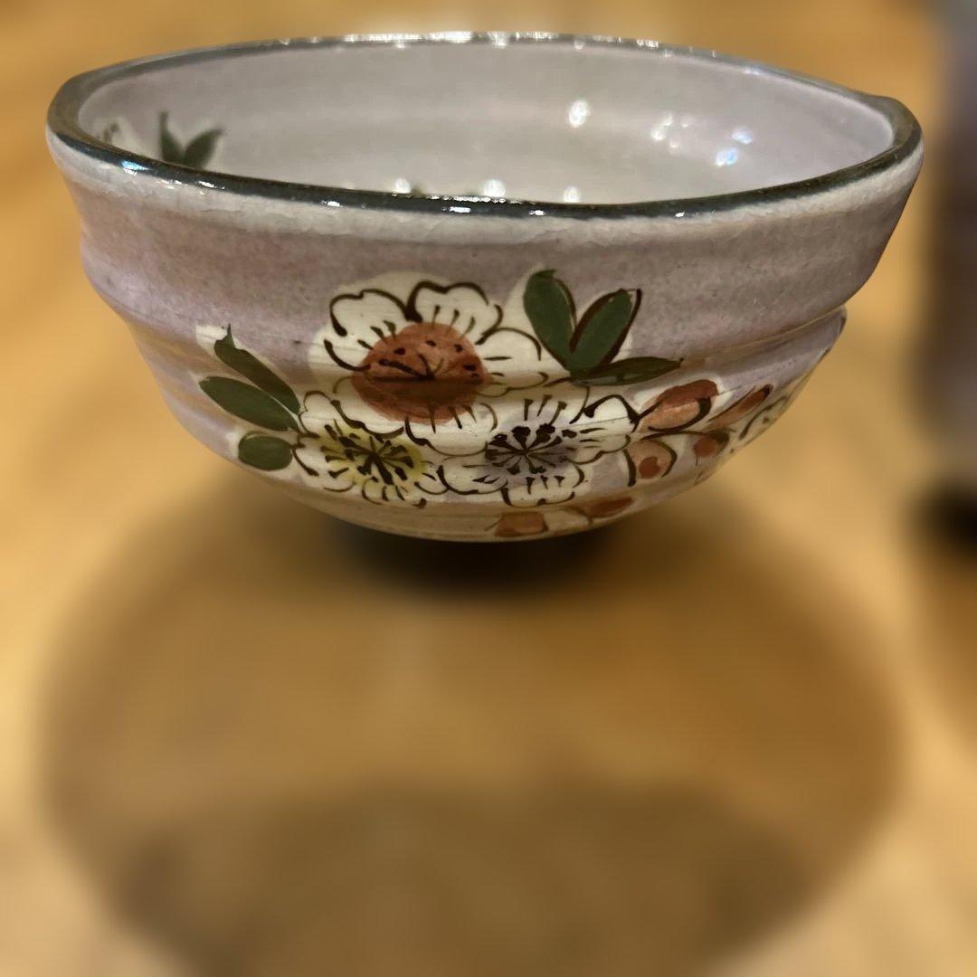 京焼　作家物　花絵付　飯碗　湯呑み