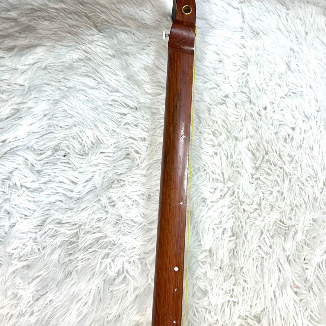 花梨 中棹 地唄三味線 全長102cm ハードケース・バチ・収納袋