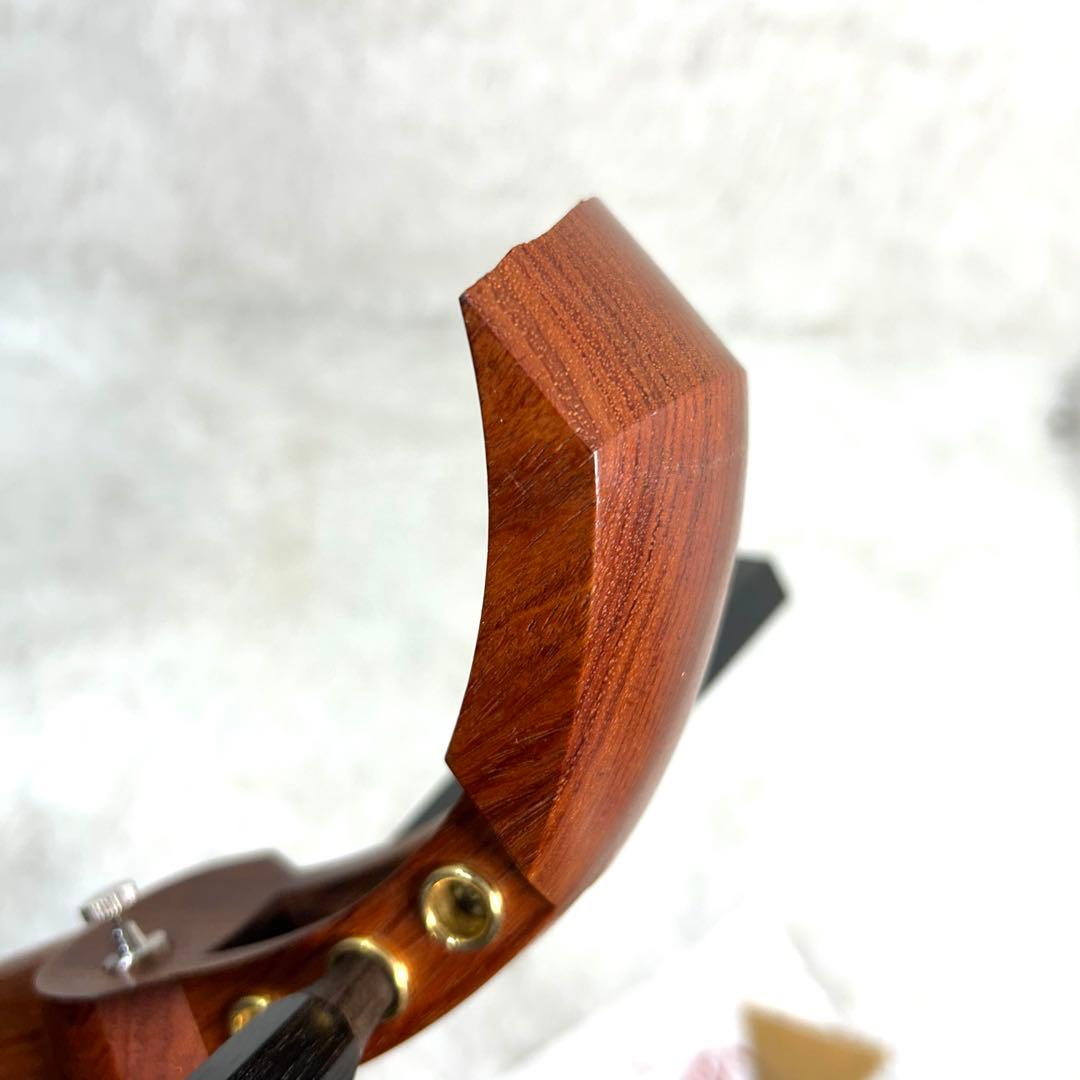 花梨 中棹 地唄三味線 全長102cm ハードケース・バチ・収納袋