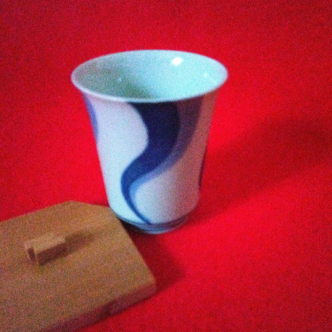 染付捻紋杉蓋付一口椀　十客