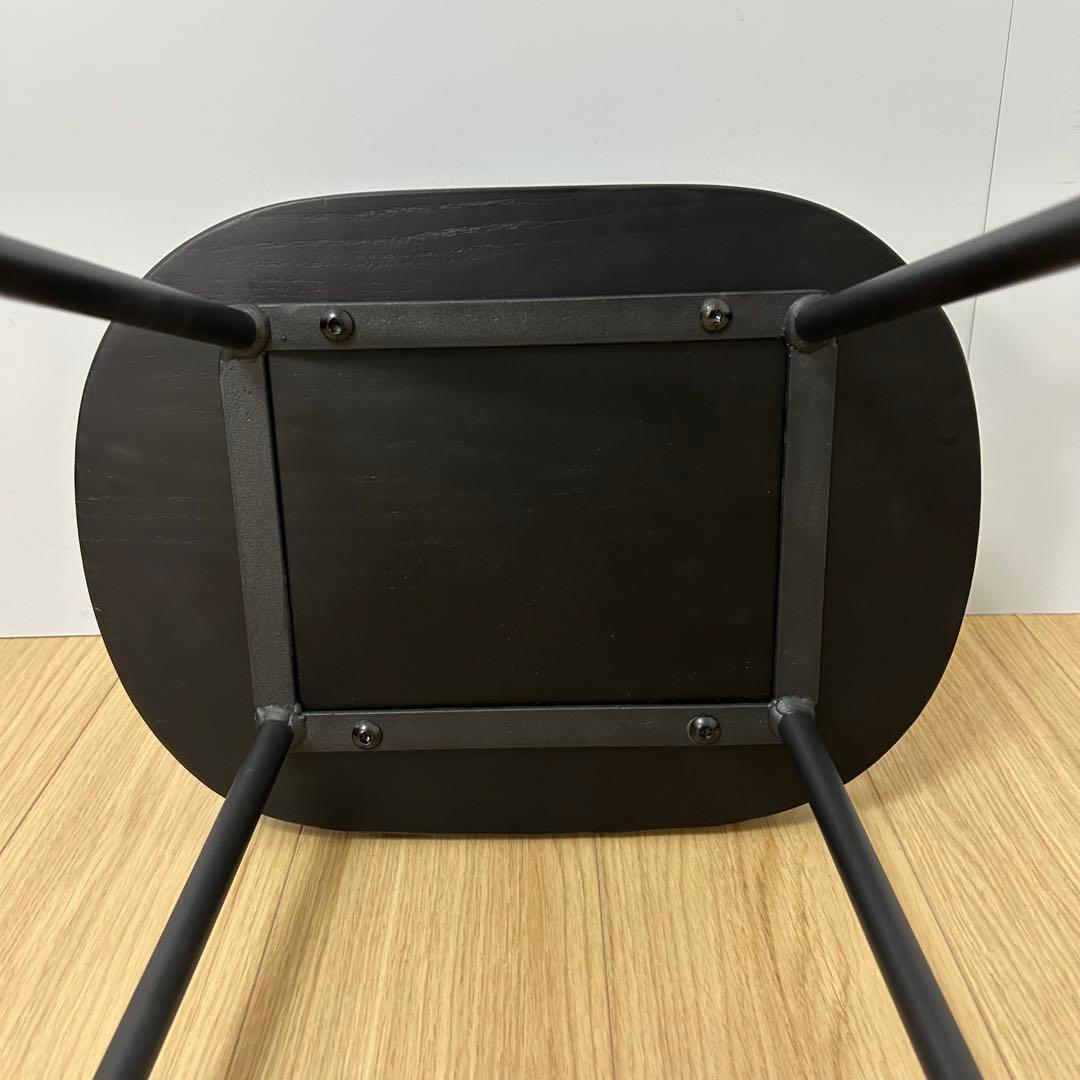 KANADEMONO ブラック ハイスツール 天然木 STL-K05-BK 椅子