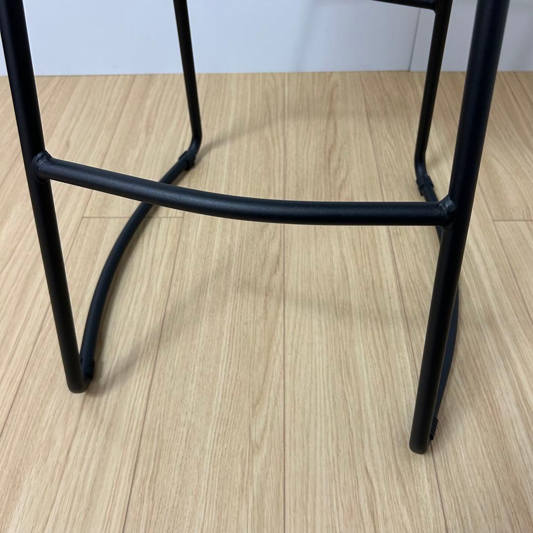 KANADEMONO ブラック ハイスツール 天然木 STL-K05-BK 椅子