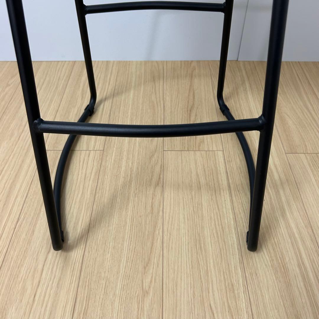 KANADEMONO ブラック ハイスツール 天然木 STL-K05-BK 椅子