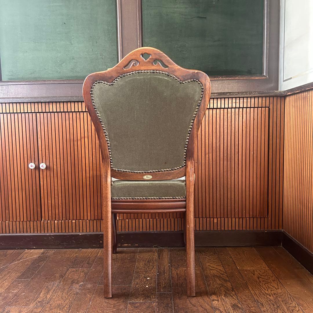 【あ】アンティーク ベロアチェア 2脚セット⑥