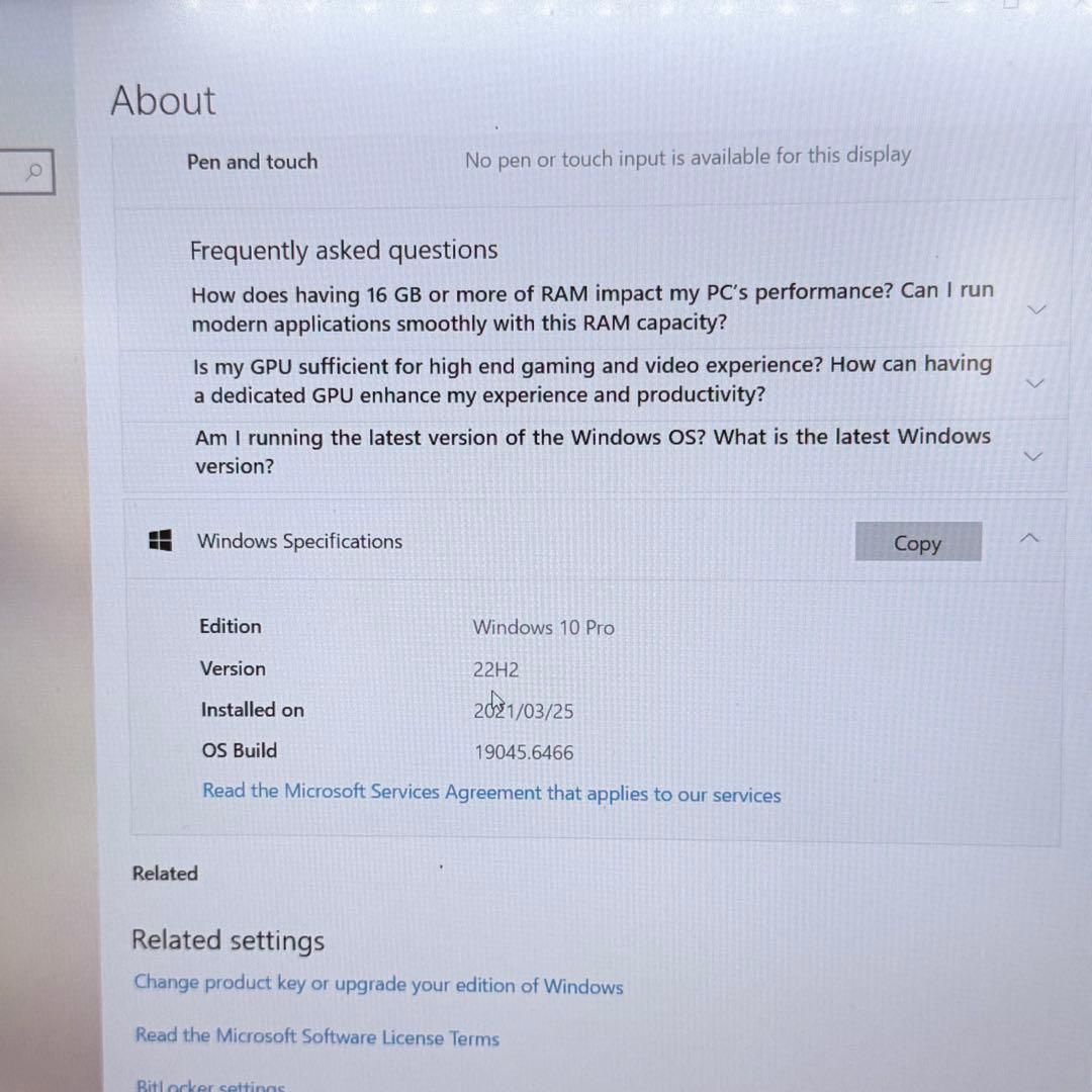 dynabook P55/HT | 第11世代 i5/16GB/256GB
