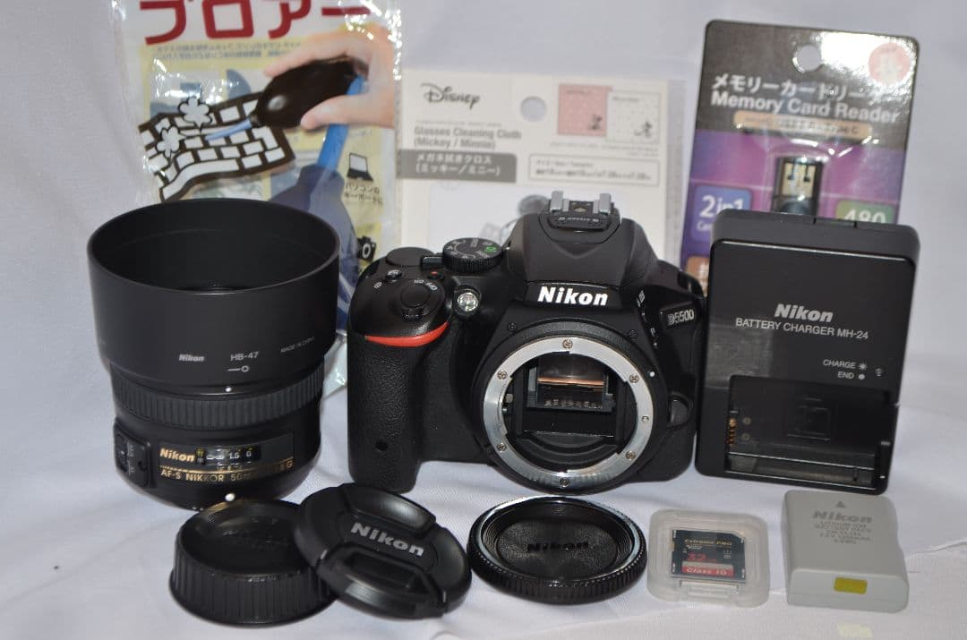 ​自撮り＆スマホ転送OK Nikon D5500 希少な単焦点セット 豪華おまけ