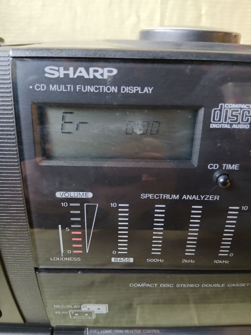 レトロ品 SHARP ダブルカセット CDラジカセ QT-73CD「ジャンク」
