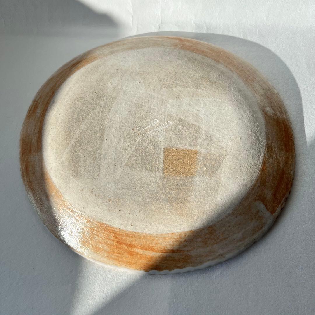 鹿児島睦 ハンドメイド 絵皿（黄色） 未使用 美品