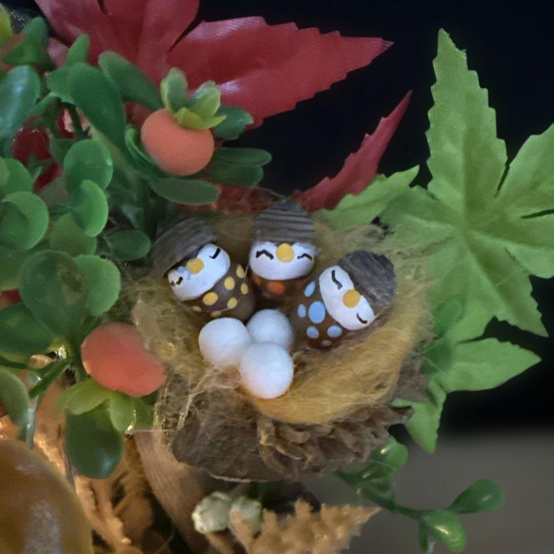 どんぐりアート♡秋のオブジェライト付き♡