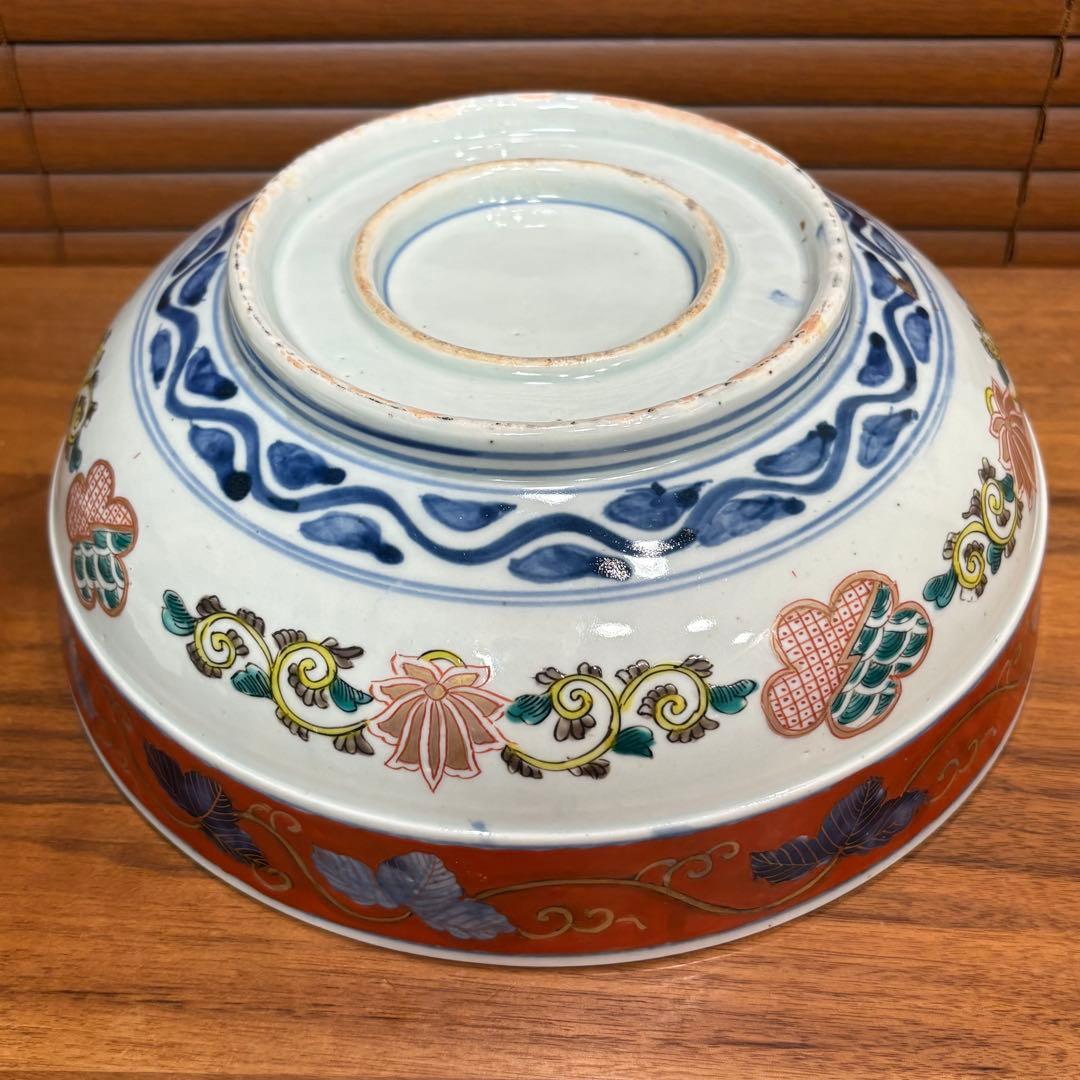 江戸時代　能舞古伊万里　赤絵　鉢