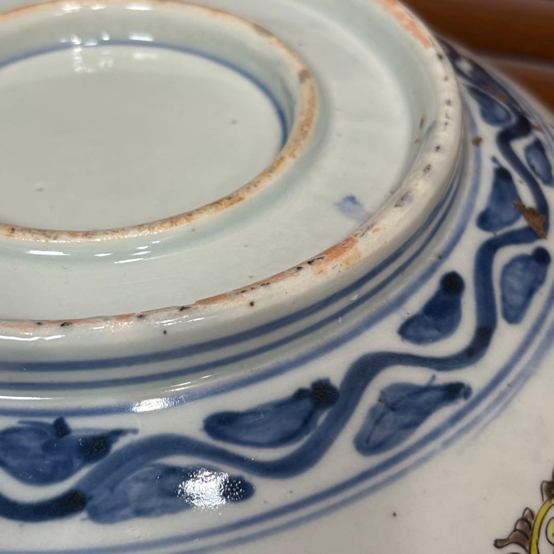 江戸時代　能舞古伊万里　赤絵　鉢