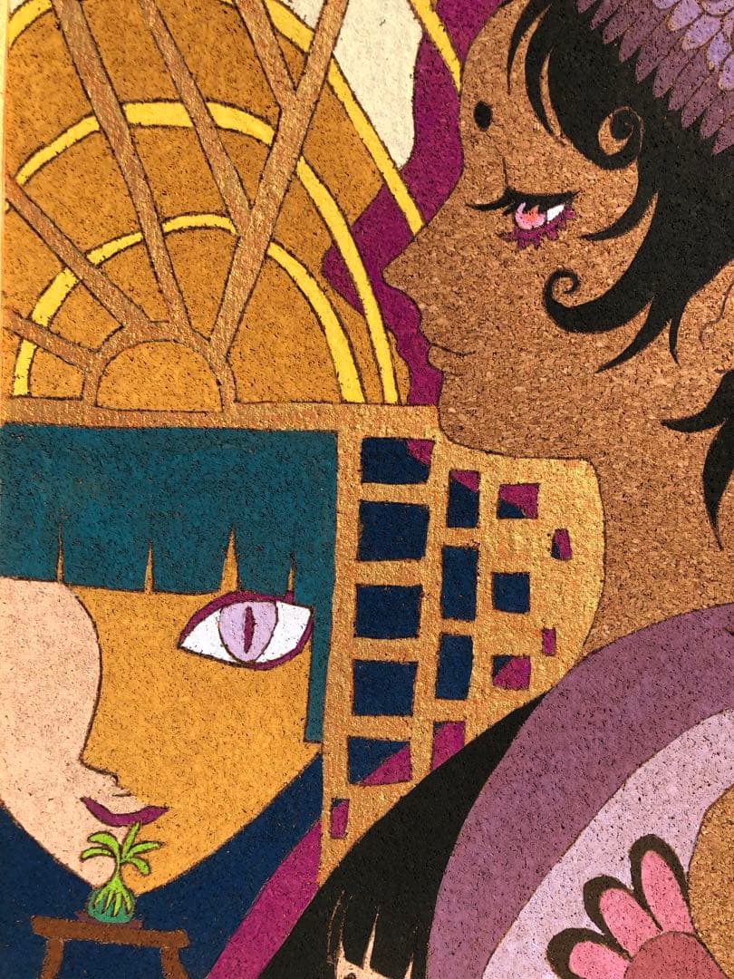 真作　Vojorna(ボジョヲナ) 立　約8号　1点物　人物画　現代アート