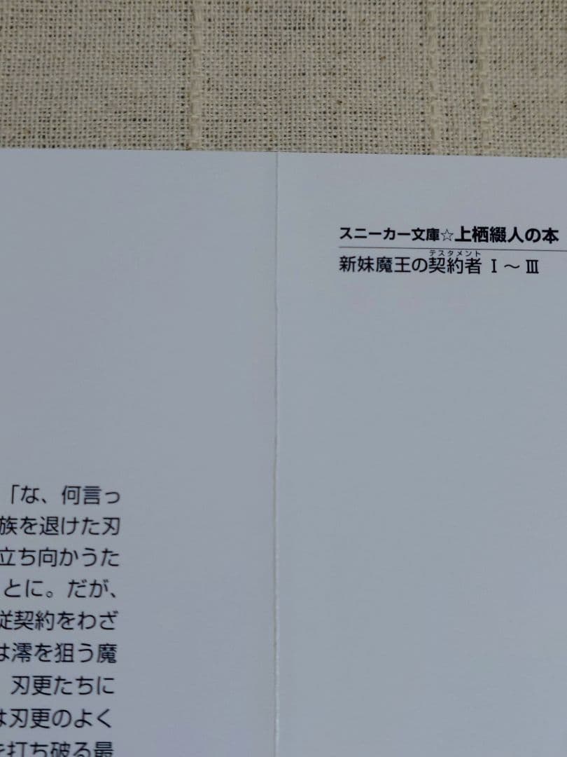 【バラ売り可】（ノベル版）新妹魔王の契約者　特典ブックカバー　10枚セット