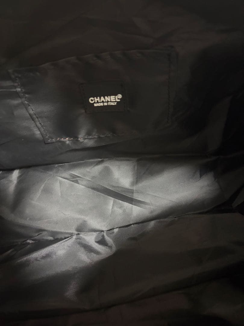 CHANEL シャネル　ノベルティ　ボストンバッグ イタリア製　白いマーク