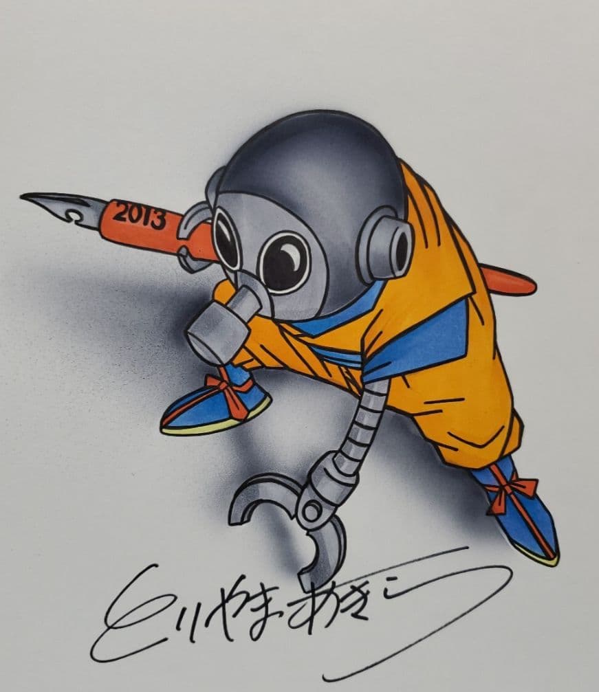 鳥山明　DRAGON BALL　ドラゴンボール　 サイン 色紙　鳥山明保存会