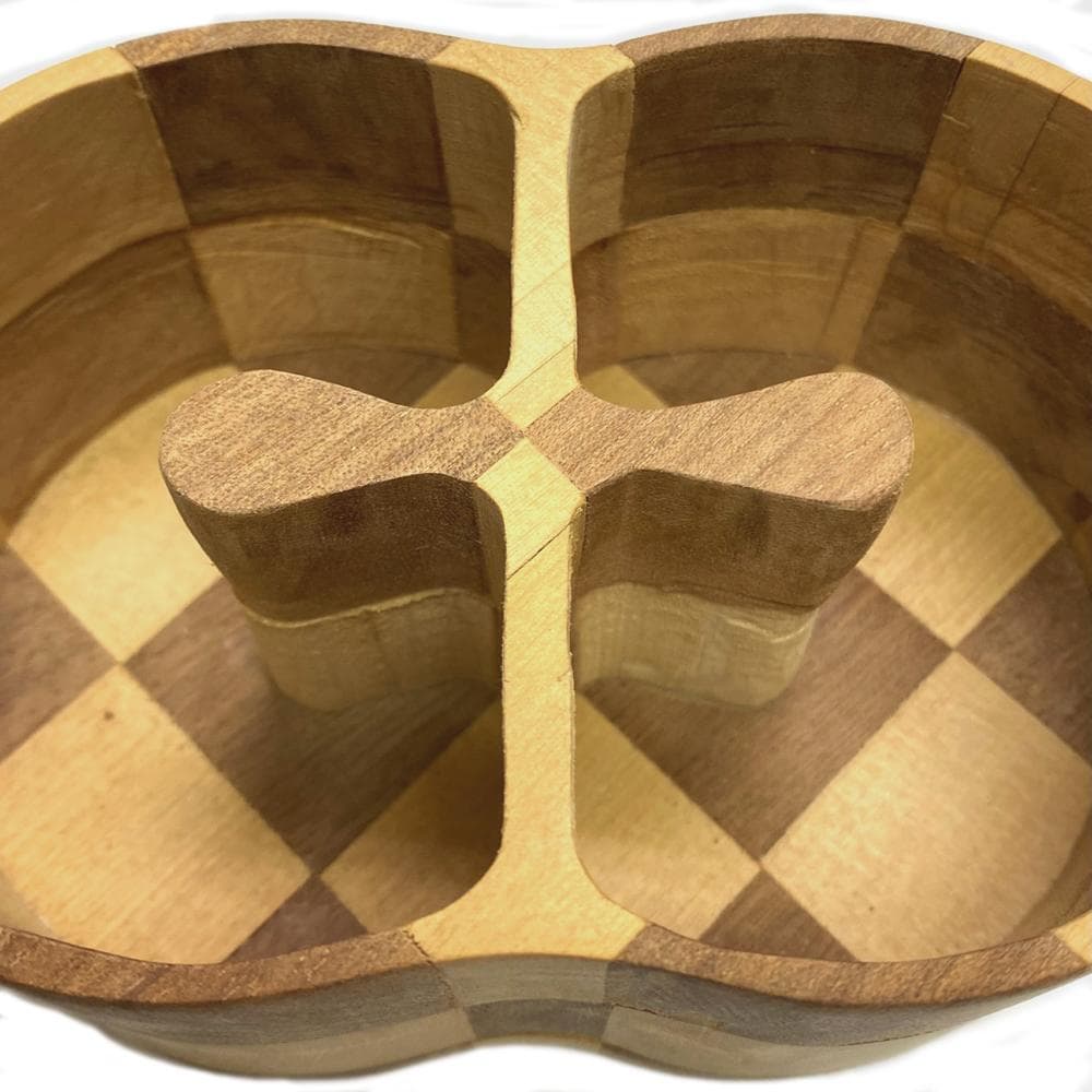 ☆手作り レアなツートン収納BOX 2種類の木使用（01）ハンドメイド