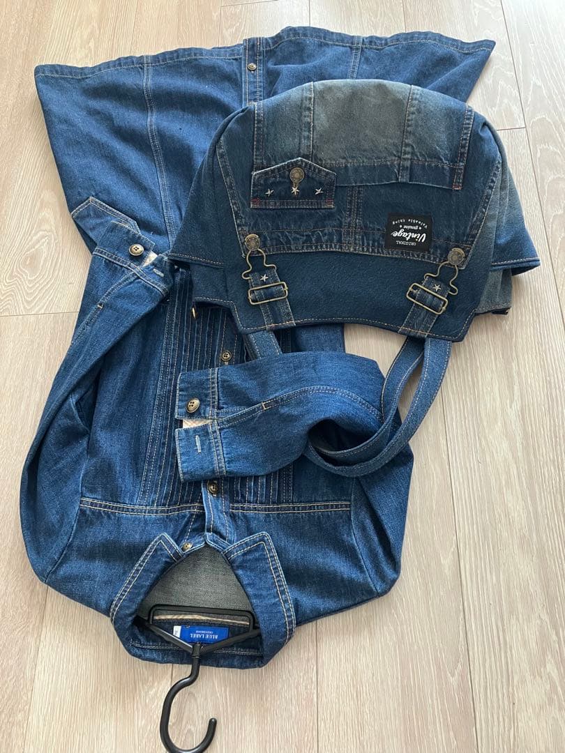 646 大きめデニムリメイクバック　ハンドメイド