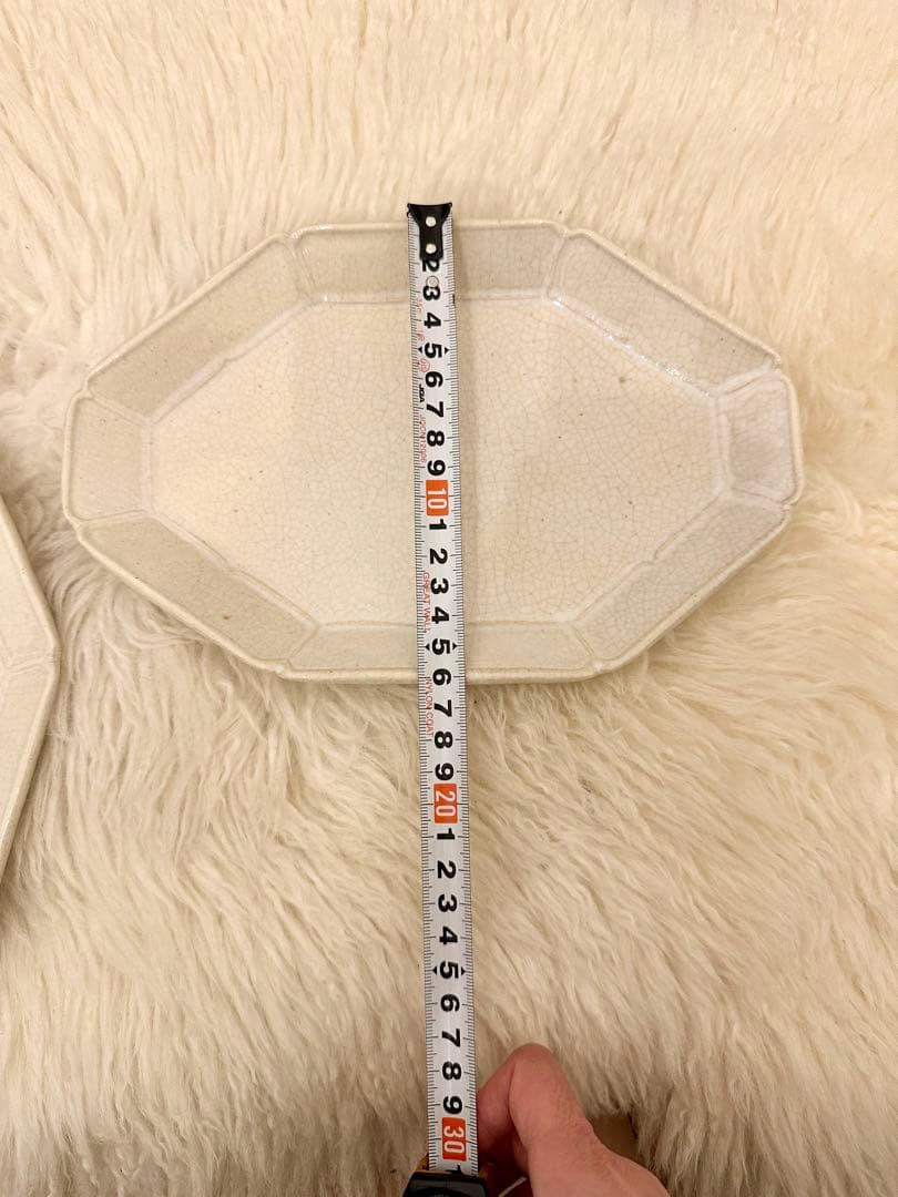 [江口智己]　わら灰釉八角皿　2枚セット