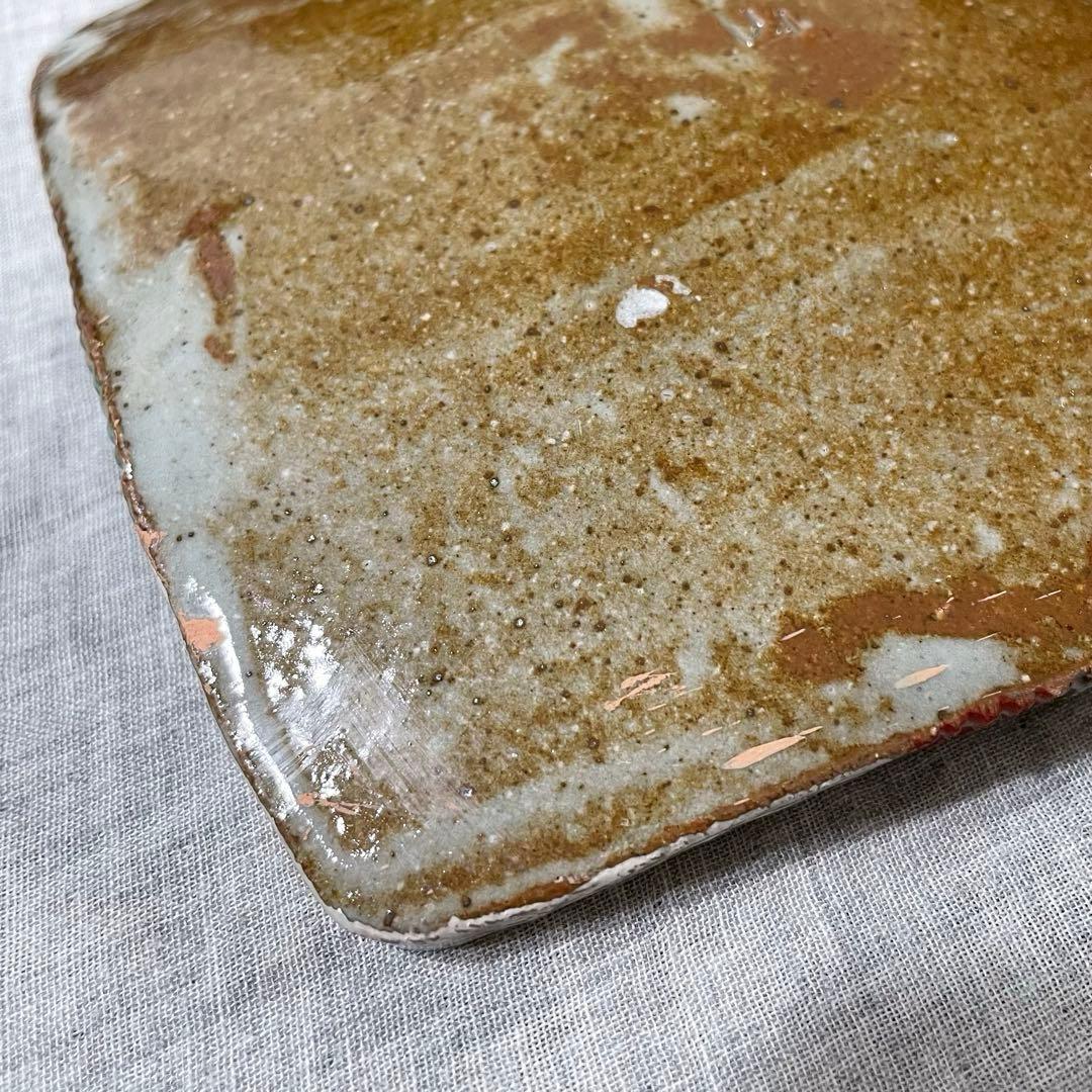 北大路魯山人 写し 銀彩 祥山造 美食道楽 糸巻四方皿 5枚 揃