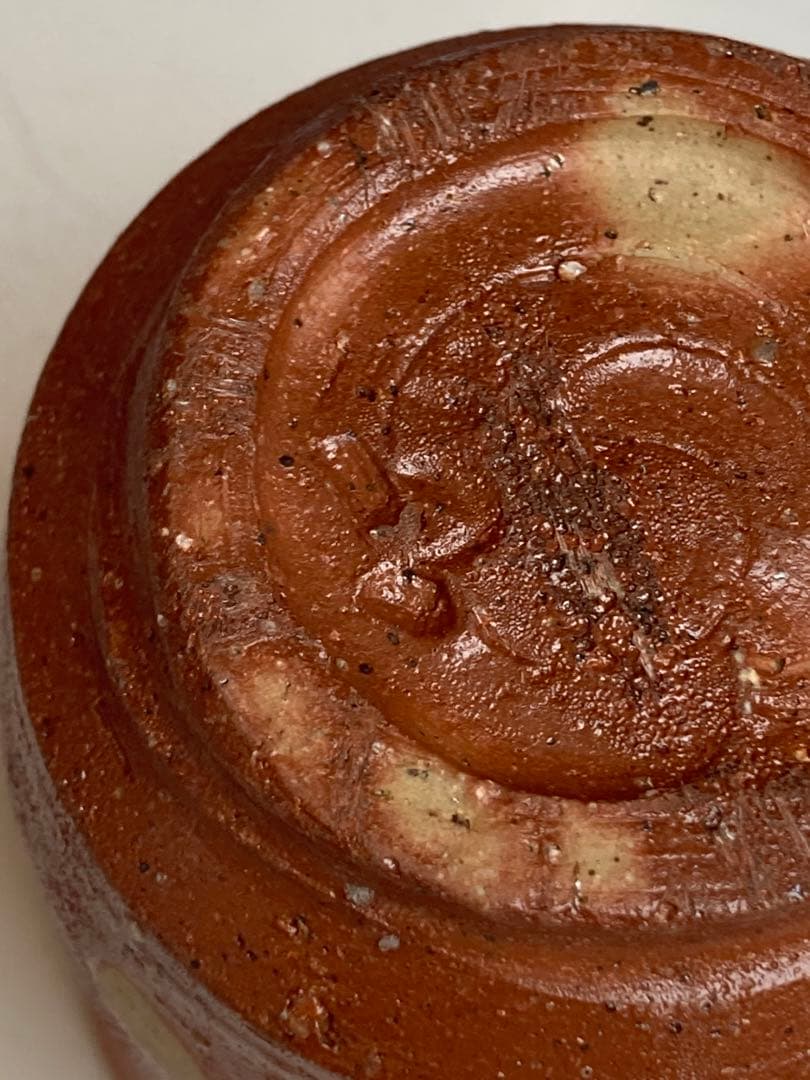 高力芳照 作 備前火襷酒呑 備前火襷水玉酒呑 共箱 酒器 酒盃 ぐい呑