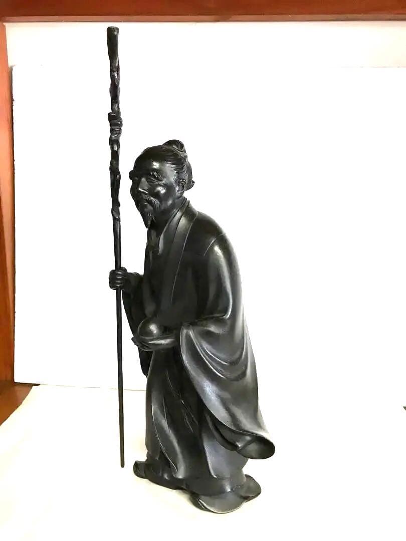 銅製:東方朔置物