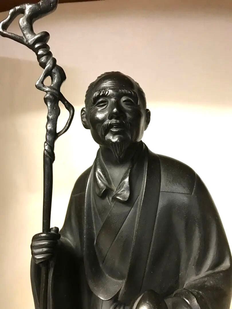銅製:東方朔置物