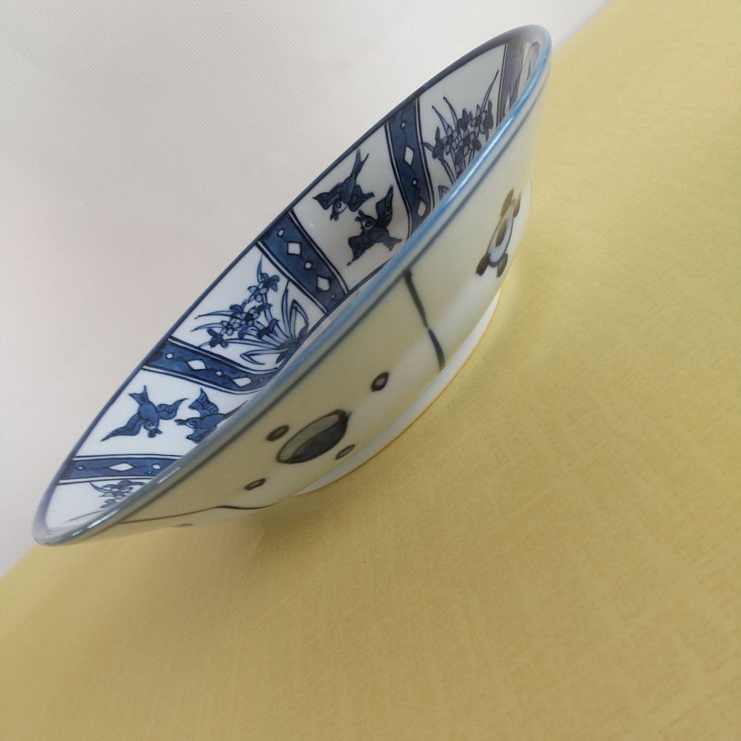 ちーなー⭐️染付花鳥割(芙蓉手)皿