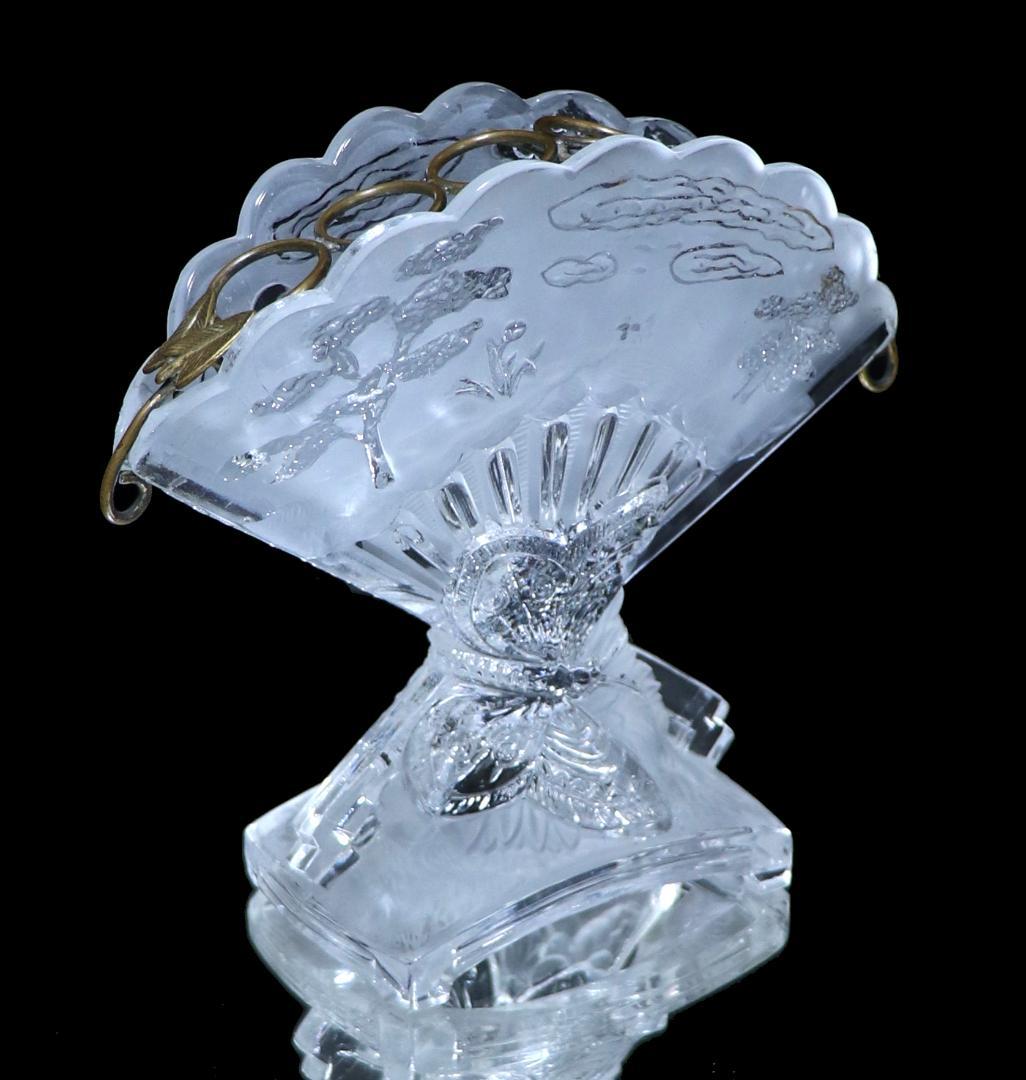 オールド・バカラ 1878年頃 ジャポニスム オパールセント バタフライ文花瓶