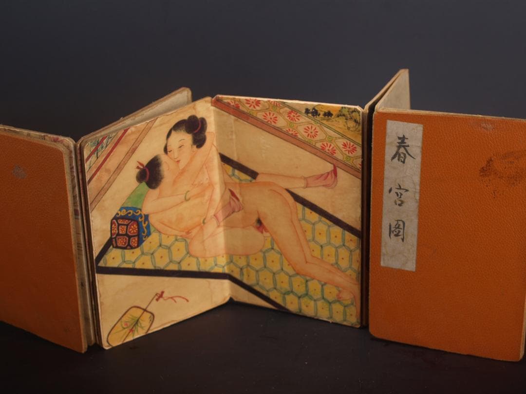 骨董市仕入れ品　中国 绘册 　肉筆保証　　 AK2027D3-2