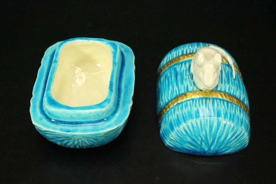 茶道具 中村翠嵐 作 牛 鼠 狗 香合 三件まとめて(ZE894)