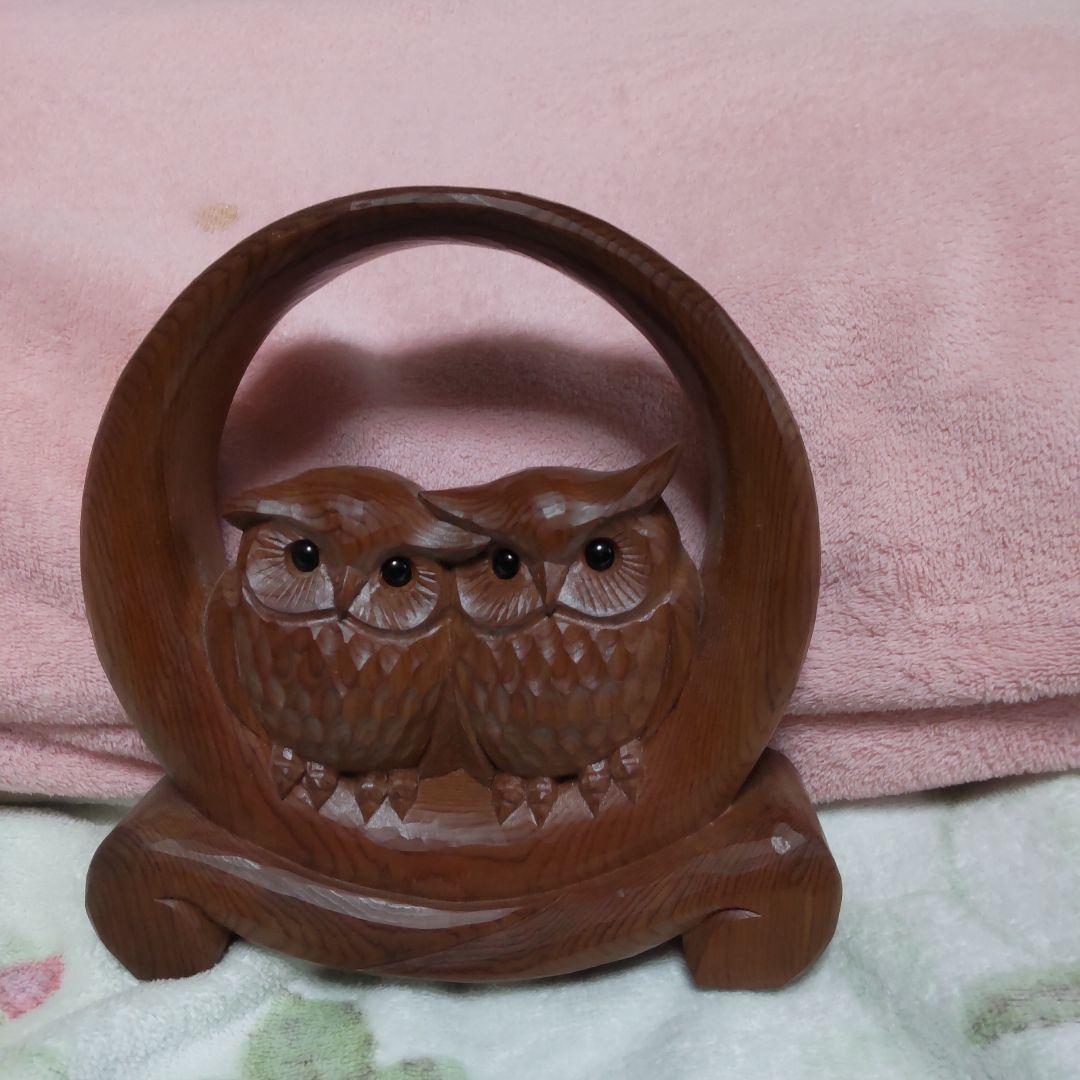 3月セール谷口彫刻 ふくろう置物