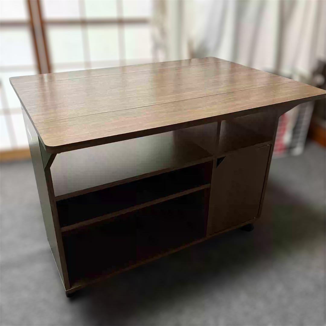 【うさぎ様】 アイリスオーヤマ 扉付きキッチンワゴン TKW-90