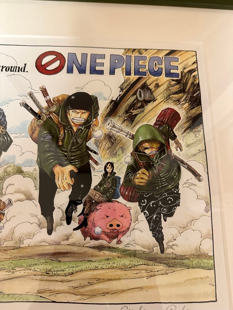 尾田栄一郎 ワンピース ONE PIECE 直筆サイン入り複製原画