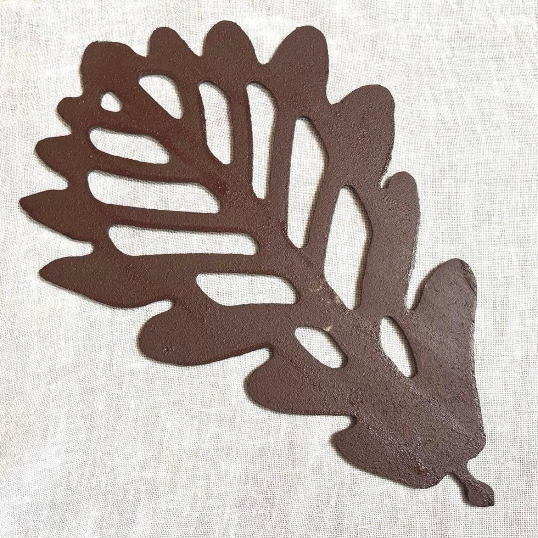 アイアン ガーデンオブジェ　ステップストーン 植物柄　エッシャーデザイン