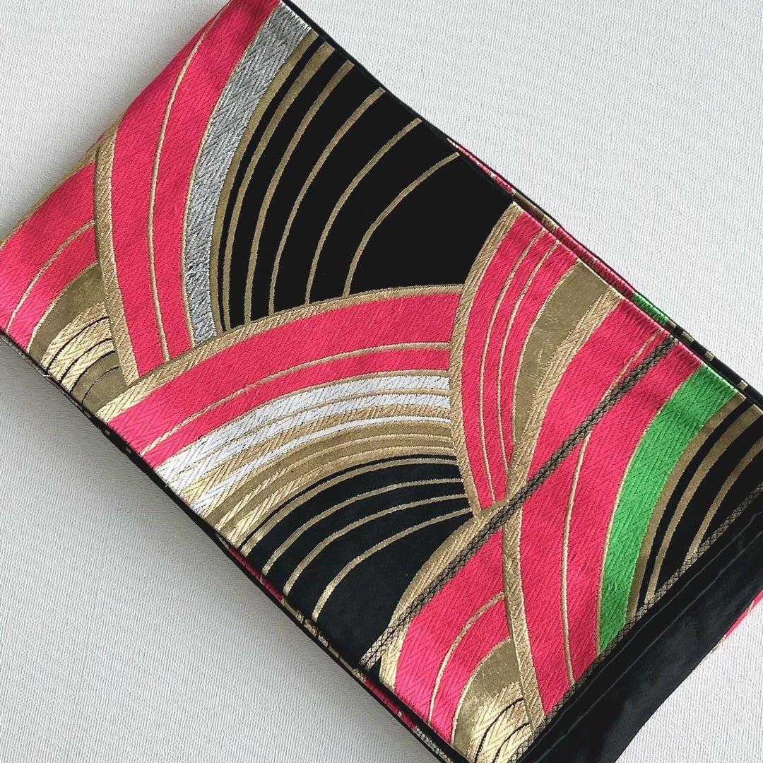 セット　美品　七五三　7歳女の子　きもの×袋帯×半襦袢×小物　ピンク地　蝶　桜