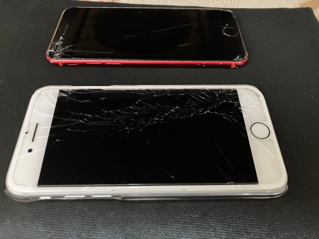 【ジャンク品】Apple iPhone 8 64GB 画面 背面割れ 2台