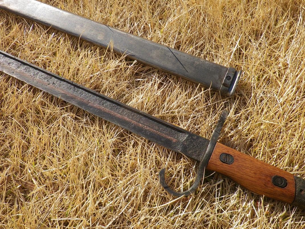 旧日本軍　三十年式　銃剣　模造刀　刃無　骨董品