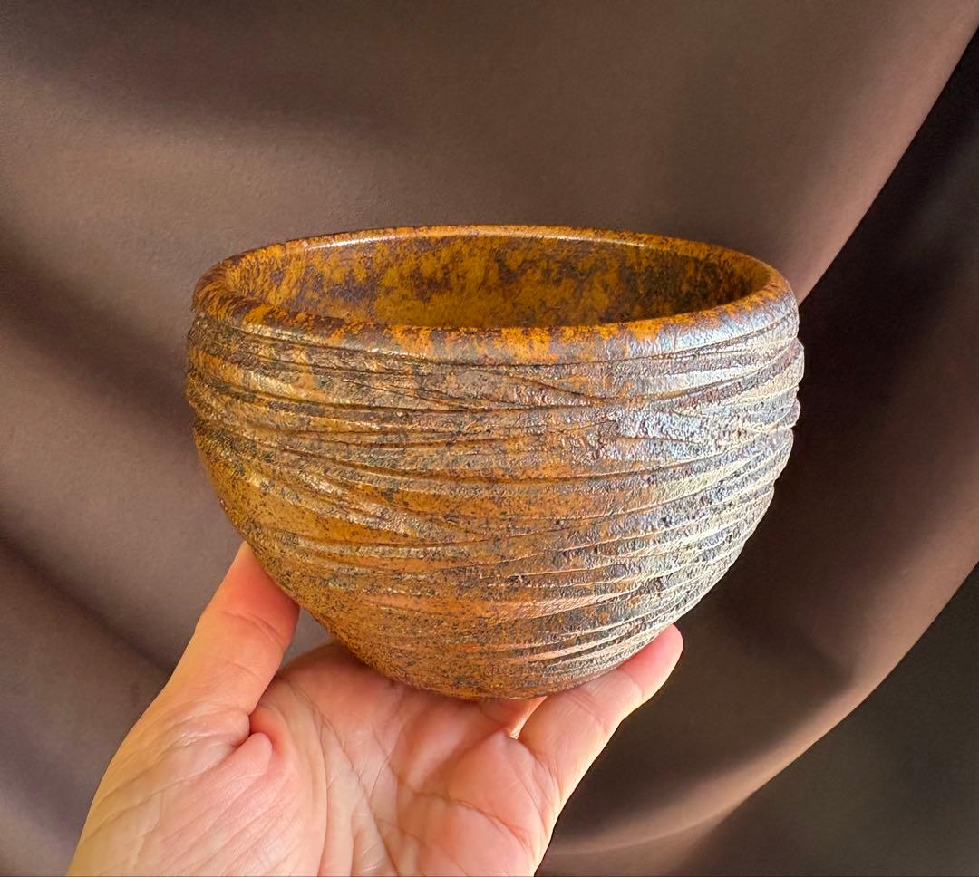 中国 宜興紫砂 柴焼 茶碗（番号A5185）