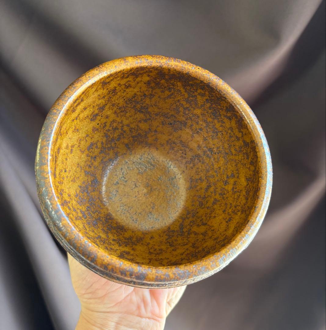 中国 宜興紫砂 柴焼 茶碗（番号A5185）