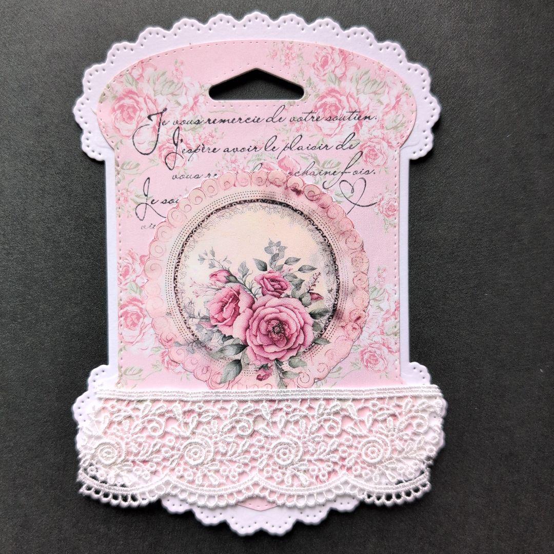 糸巻き台紙〜薔薇とレース〜