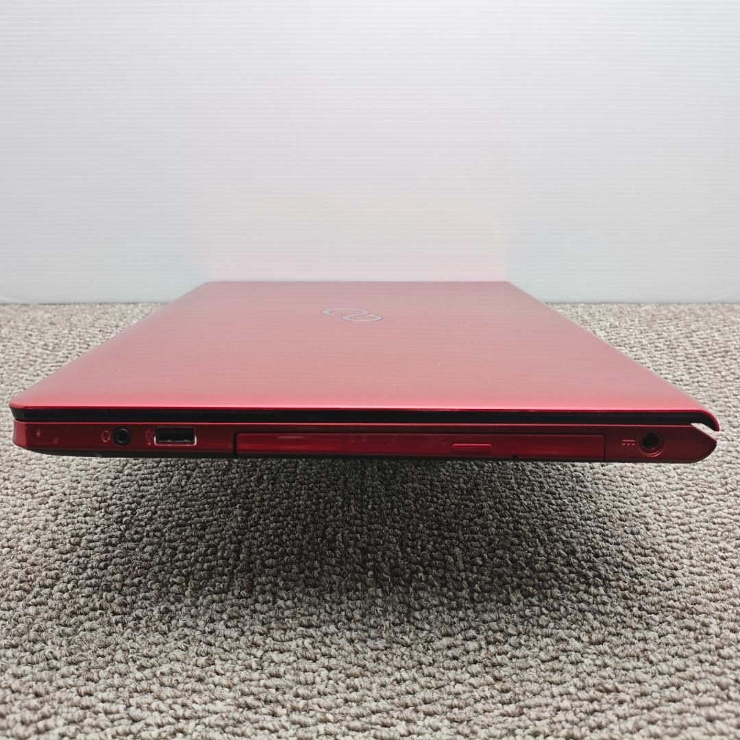 処分 鮮やかレッドWindows11✨i7&SSDリカバリ 富士通ノートパソコン