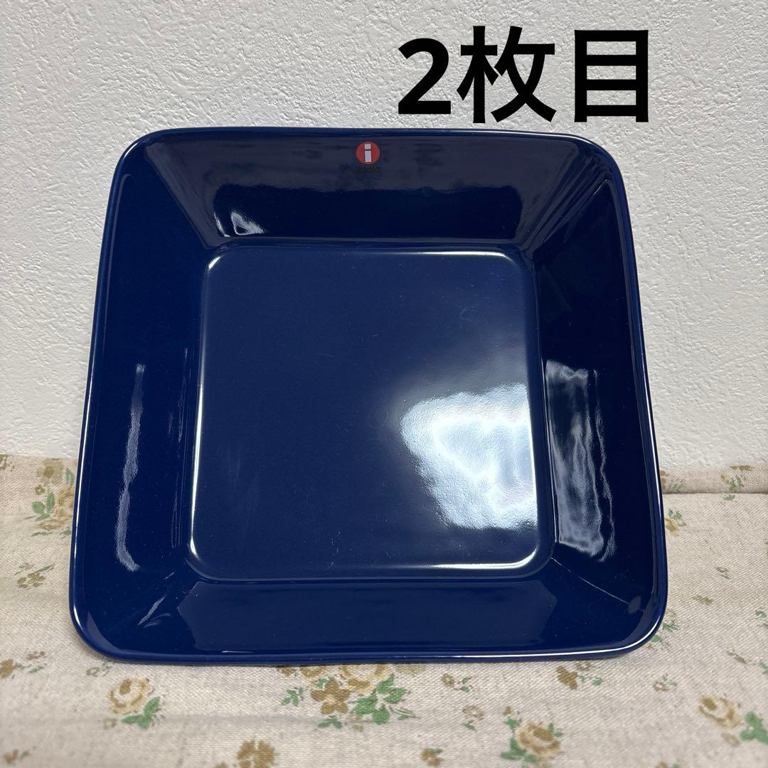 専用　訳あり 新品 イッタラ ティーマ ブルー スクエアプレートフィンランド製