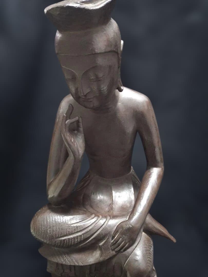 週末特価 広隆寺所蔵 国宝 宝冠弥勒 弥勒菩薩半跏思惟像 樹脂製 大型レプリカ