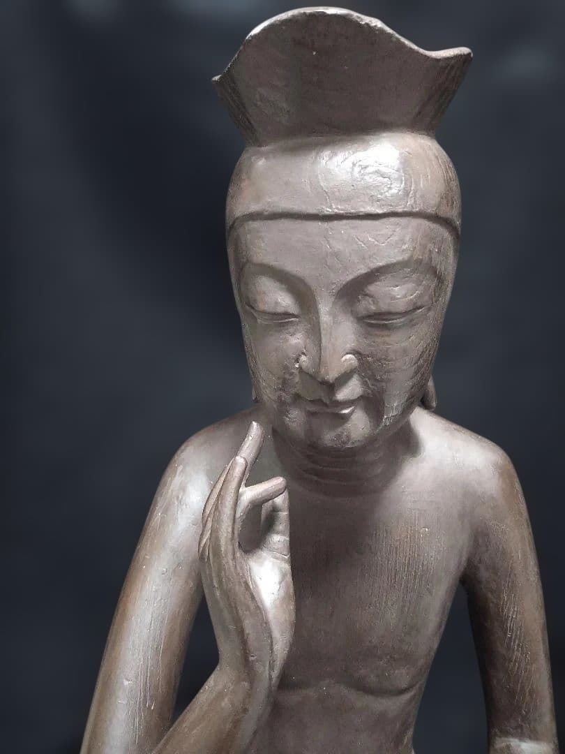 週末特価 広隆寺所蔵 国宝 宝冠弥勒 弥勒菩薩半跏思惟像 樹脂製 大型レプリカ