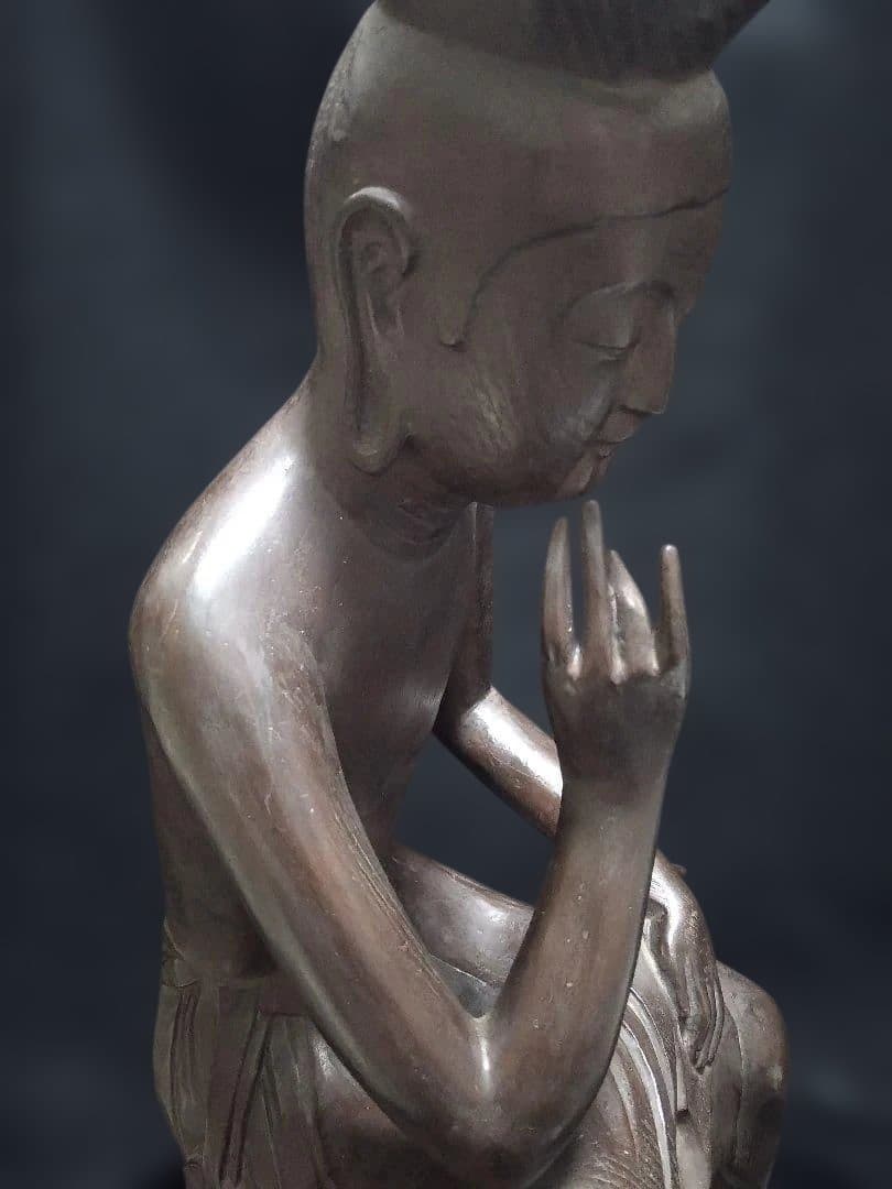 週末特価 広隆寺所蔵 国宝 宝冠弥勒 弥勒菩薩半跏思惟像 樹脂製 大型レプリカ