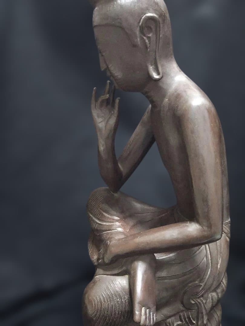 週末特価 広隆寺所蔵 国宝 宝冠弥勒 弥勒菩薩半跏思惟像 樹脂製 大型レプリカ